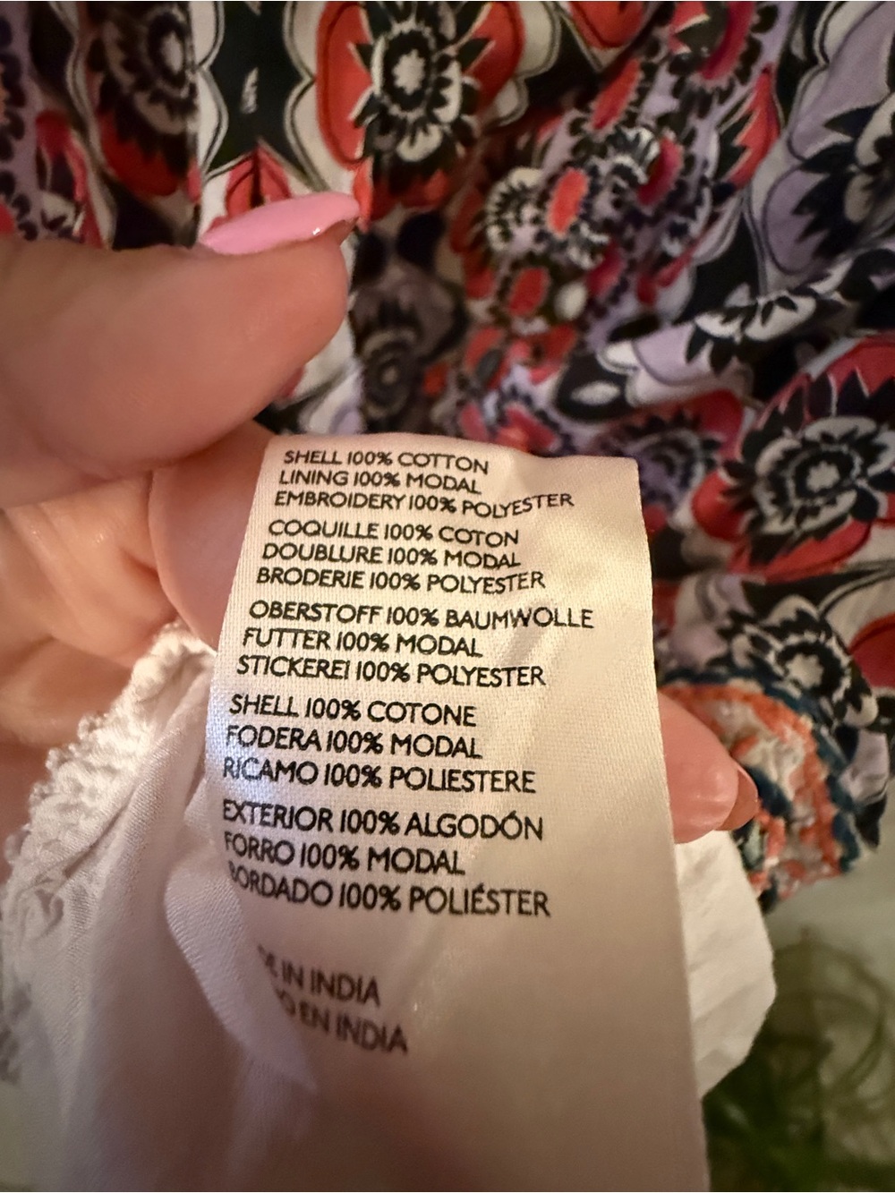 Anthropologie Flutter Printed V-Neck Mini Dress - Coral, Sz 12, guc - Picture 8 of 12